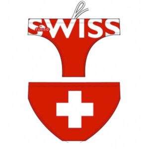 Turbo Switzerland Swimming Brief Rojo,Blanco 4XL Hombre