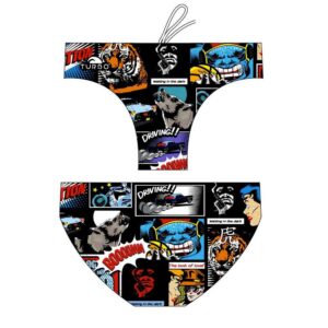 Turbo Black Comic Swimming Brief Multicolor M Hombre