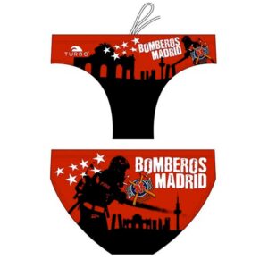 Turbo Madrid Firefighters Skyline Swimming Brief Rojo L Hombre