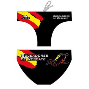Turbo Rescue Divers Spain Swimming Brief Negro 4XL Hombre