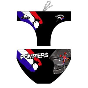 Turbo Pompiers France-hot Swimming Brief Negro S Hombre