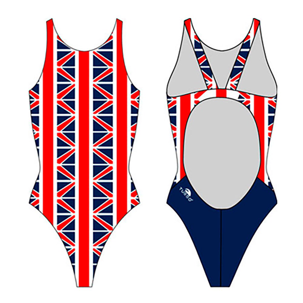 Turbo Usa Vintage Swimsuit Rojo,Blanco,Azul S Mujer