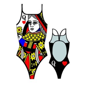 Turbo Queen Of Hearts Swimsuit Negro 4XL Mujer