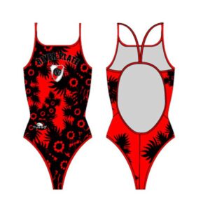 Turbo River Plate Flowers Swimsuit Rojo,Negro XL Mujer