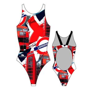 Turbo London Pro Resist Swimsuit Rojo,Negro 3XL Mujer