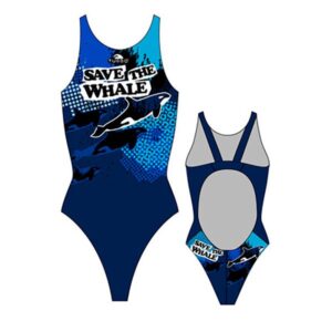 Turbo Save The Whale Pro Resist Swimsuit Azul L Mujer