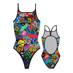 Turbo Stickers Swimsuit Multicolor 2XL Mujer