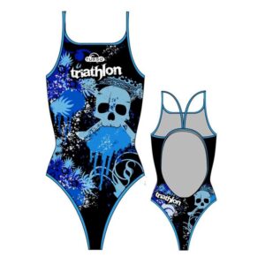 Turbo Skulls Triathlon Swimsuit Azul,Negro 5XL Mujer