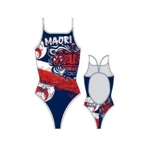 Turbo Maori Flag Swimsuit Rojo,Azul S Mujer