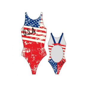 Turbo Usa Vintage 2013 Swimsuit Rojo,Azul L Mujer