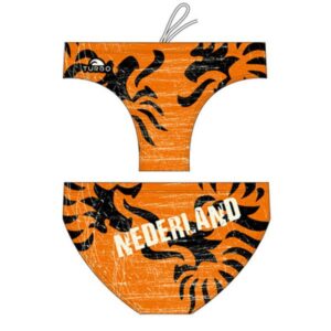 Turbo Nederland Italy 2014 Swimming Brief Naranja,Negro 2XL Hombre