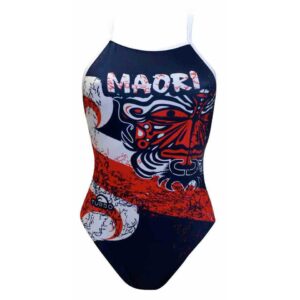Turbo Maori Flag Swimsuit Rojo,Azul 2XL Mujer