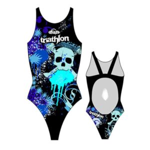 Turbo Skulls Triathlon Swimsuit Negro 5XL Mujer