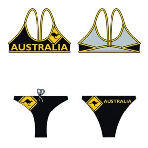 Turbo Australia Kangaroo Bikini Negro 7-8 Years Niño