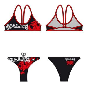 Turbo Wales Dragon Thin Strap Bikini Negro 9-10 Years Niño