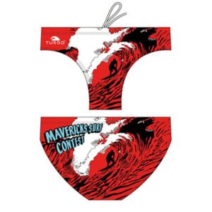 Turbo Mavericks Wave Swimming Brief Rojo,Blanco 12-24 Months Niño