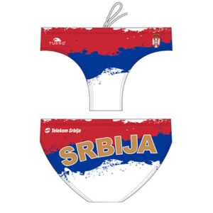 Turbo Srbja Waterpolo Swimming Brief Rojo,Blanco,Azul 3-4 Years Niño