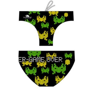 Turbo Game Over Swimming Brief Negro 11-12 Years Niño