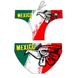 Turbo Mexico Falcon Swimming Brief Verde,Rojo,Blanco 13-14 Years Niño
