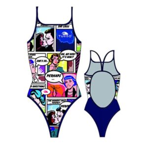 Turbo Comic Thin Strap Swimsuit Azul 12-24 Months Niña