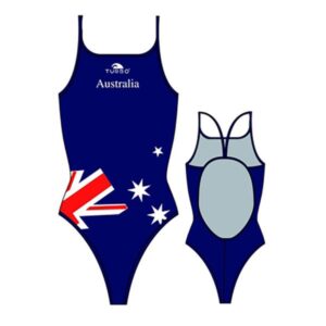 Turbo Australia Flag Thin Strap Swimsuit Azul 12-24 Months Niña