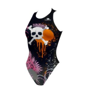Turbo Skull Crown Swimsuit Negro 7-8 Years Niña