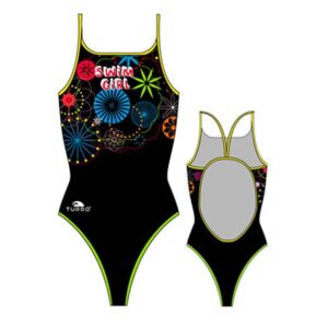Turbo Thin Strap Swimsuit Negro 9-10 Years Niña