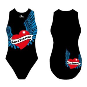 Turbo Waterpolo Love Forever Swimsuit Negro 3-4 Years Niña
