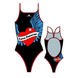 Turbo Love Forever Thin Strap Swimsuit Negro 5-6 Years Niña