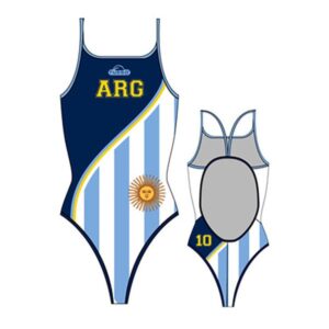 Turbo Argentina 2012 Thin Strap Swimsuit Azul 7-8 Years Niña