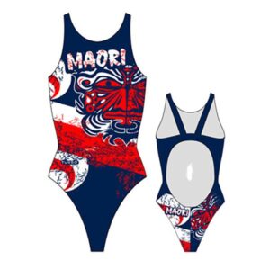 Turbo Maori Flag Swimsuit Rojo,Azul 7-8 Years Niña