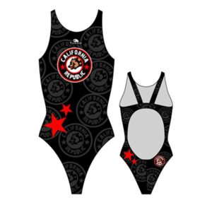 Turbo Californian Flag Swimsuit Negro 3-4 Years Niña
