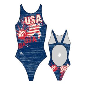 Turbo Usa Vintage Map 2013 Swimsuit Azul 5-6 Years Niña