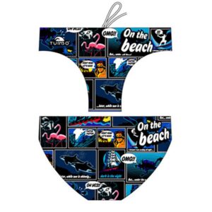 Turbo New Comic Waterpolo Swimming Brief Negro 14 Years Niño