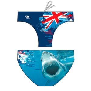 Turbo Shark Australia 2015 Waterpolo Swimming Brief Azul M Hombre