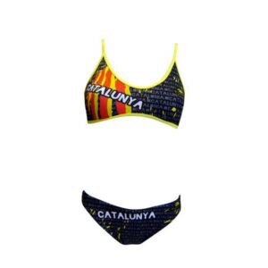 Turbo Catalonia Thin Strap Bikini Negro 4XL Mujer