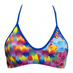 Turbo Surf And Flower Bikini Top Multicolor S Mujer