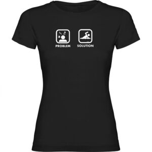 Kruskis Problem Solution Swim Short Sleeve T-shirt Negro S Mujer