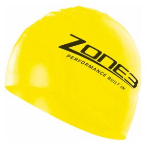 Zone3 Silicone Hi Vis Swimming Cap Amarillo