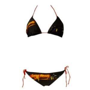 Turbo Long Beach Triangle Bikini Negro S Mujer