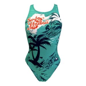 Turbo Surfer Hawaii Vintage Swimsuit Verde M Mujer