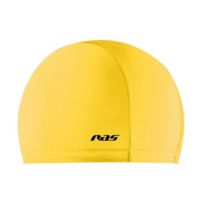 Ras Elastane Round Comfort Swimming Cap Amarillo