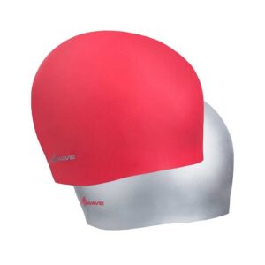 Madwave Champion Reverse Swimming Cap Rojo,Plateado