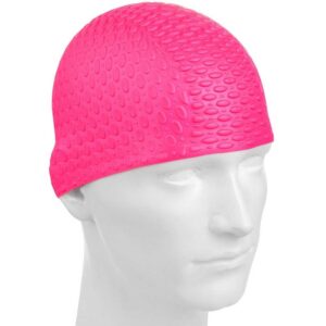 Madwave Bubble Silicone Swimming Cap Rosa