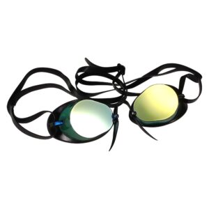 Ras Dual Competition Mirror Swimming Goggles Amarillo,Blanco