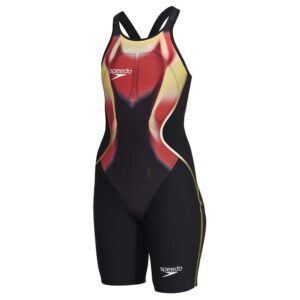 Speedo Lzr Racer X Openback Kneeskin Swimsuit Negro UK 21 Mujer
