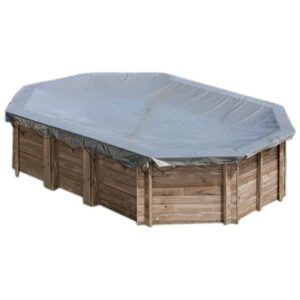 Gre Oval Pool Winter Cover Canelle Beige 605 x 405 cm