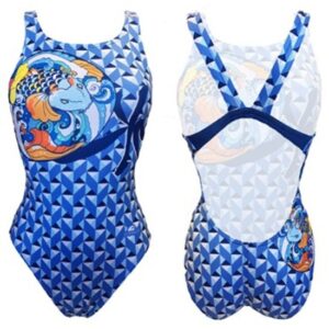 Turbo Geo Carpa Swimsuit Azul M Mujer
