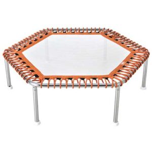 Waterflex Trampoline Premium Hexagonal Marrón,Plateado