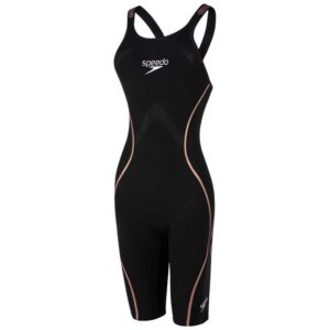 Speedo Fastskin Lzr Pure Intent Open Back Kneeskin Swimsuit Negro UK 22 Mujer
